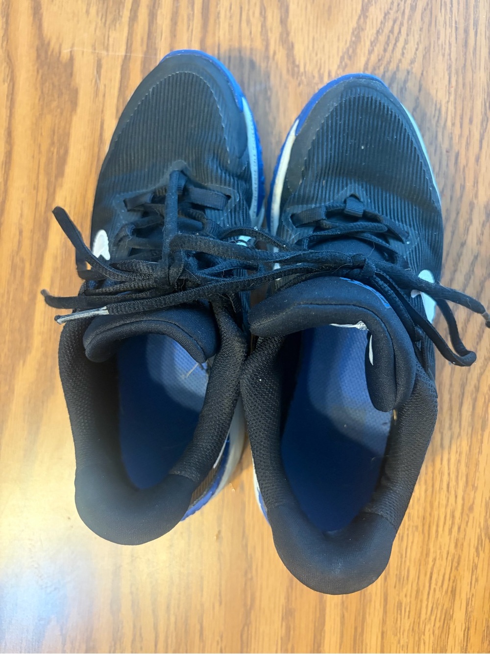 Nike Kids Black and Blue Lace-Up Sneakers